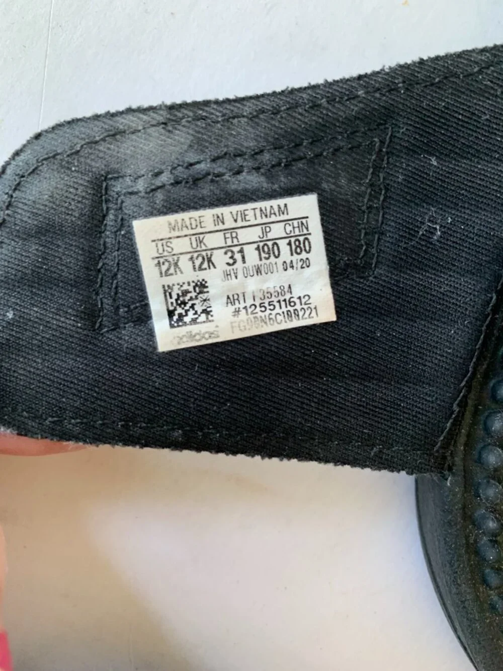 Adidas Kids Sandals Black & White Size 12K (125511612) - Picture 7 of 7
